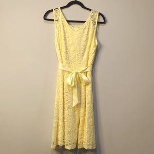 DressyStar Yellow Tea Dress. Women's size XL